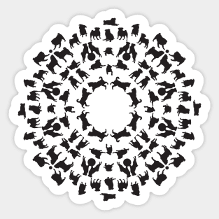 puppy mandala - pug dog Sticker